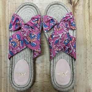 J. Crew Pink Knot Floral Espadrilles